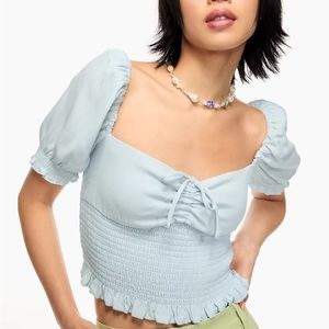 Aritzia Pale Blue Sinatra Blouse